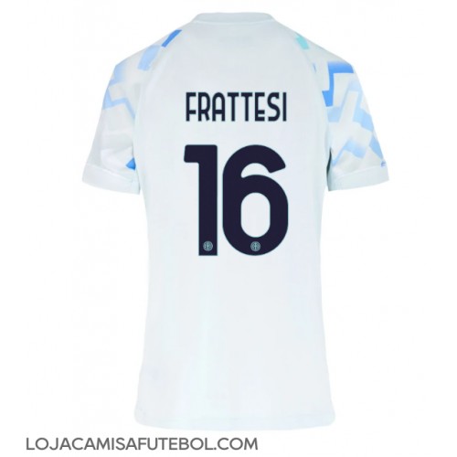 Camisa de Futebol Inter Milan Davide Frattesi #16 Equipamento Secundário Mulheres 2025-26 Manga Curta